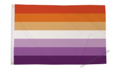 Lesbian Sunset Stripes Flags